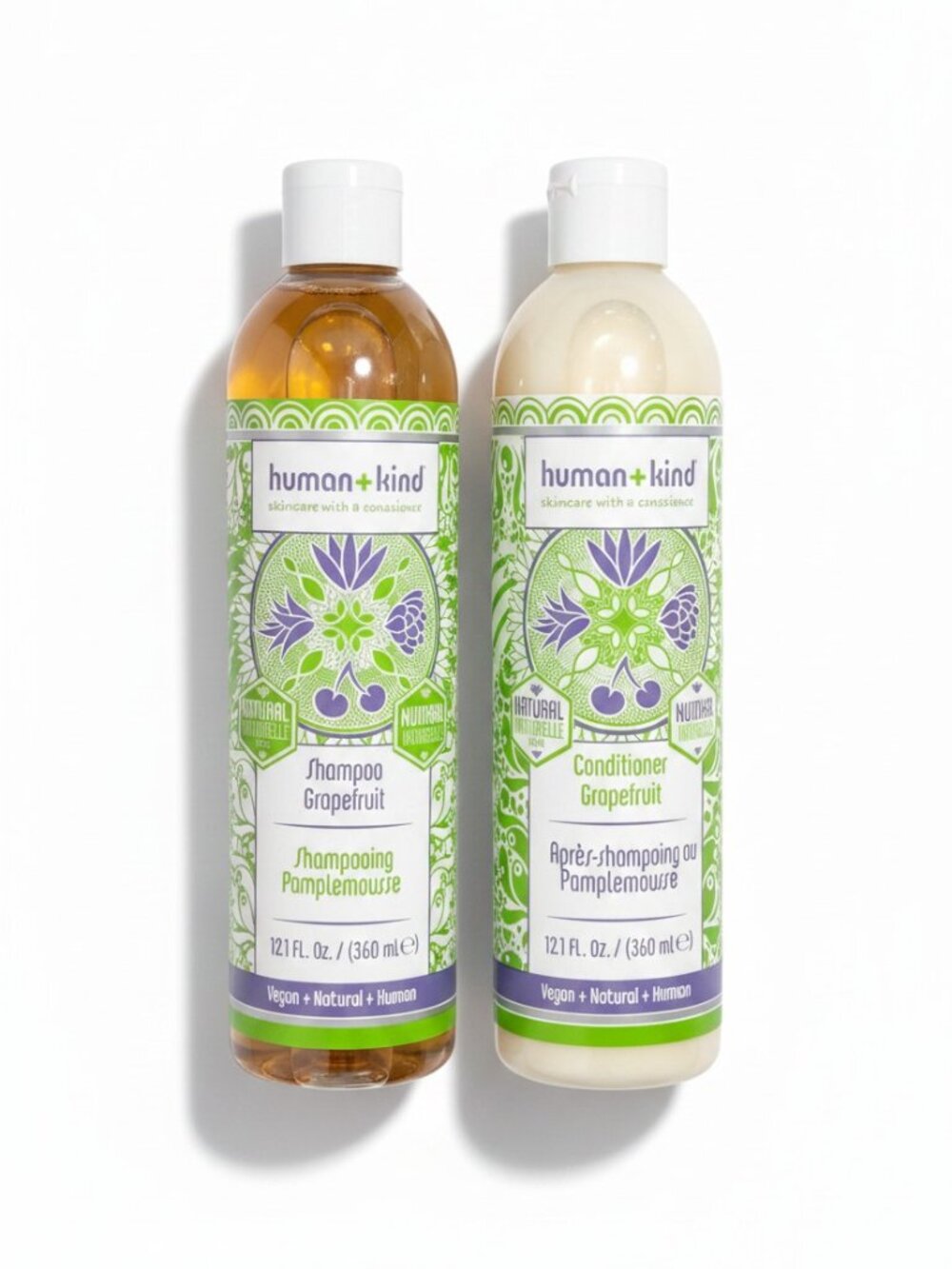 Human + Kind Grapefruit Shampoo &‎ Conditioner Set Full Size NWOB